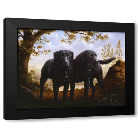 Js13-B Black Modern Wood Framed Art Print by Silver, John