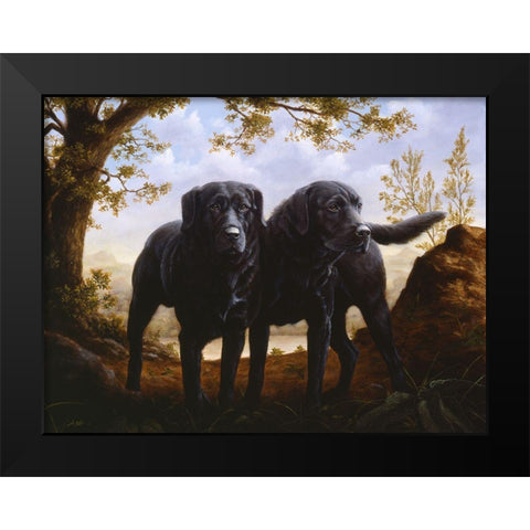 Js13-B Black Modern Wood Framed Art Print by Silver, John