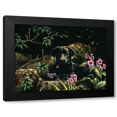 Js14-D Black Modern Wood Framed Art Print by Silver, John