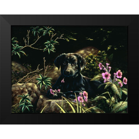 Js14-D Black Modern Wood Framed Art Print by Silver, John