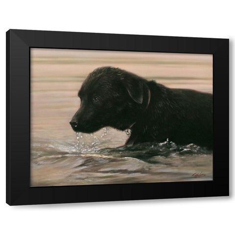 3 Black Modern Wood Framed Art Print with Double Matting by Silver, John