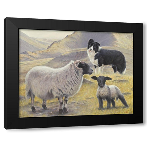 114f Black Modern Wood Framed Art Print with Double Matting by Silver, John