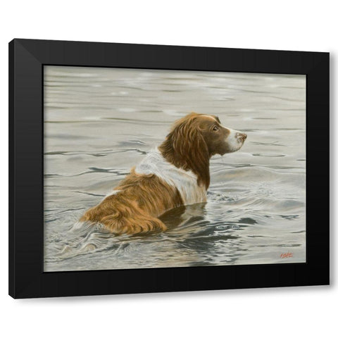 117f Black Modern Wood Framed Art Print by Silver, John