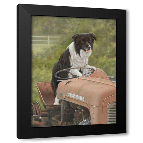 121 Black Modern Wood Framed Art Print by Silver, John