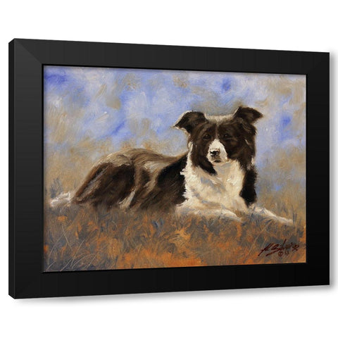 005b Black Modern Wood Framed Art Print with Double Matting by Silver, John