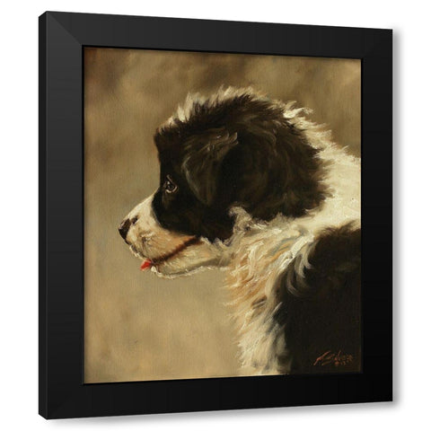 007b Black Modern Wood Framed Art Print with Double Matting by Silver, John