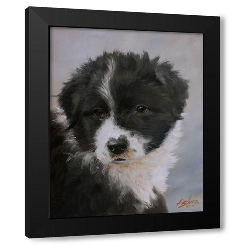17 Black Modern Wood Framed Art Print by Silver, John