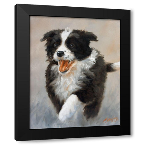 18 Black Modern Wood Framed Art Print with Double Matting by Silver, John