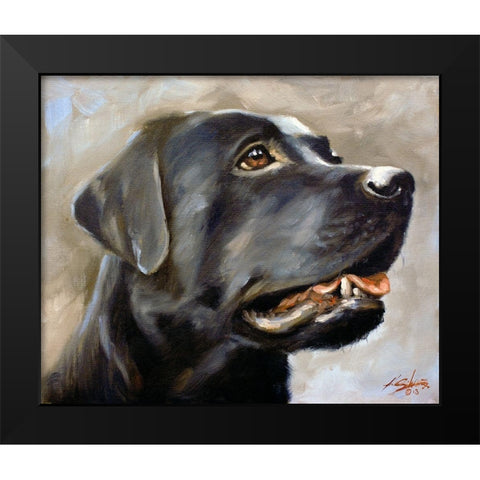 34 Black Modern Wood Framed Art Print by Silver, John
