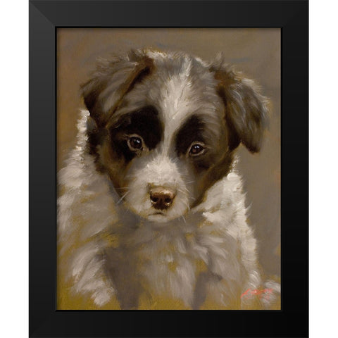 45 Black Modern Wood Framed Art Print by Silver, John