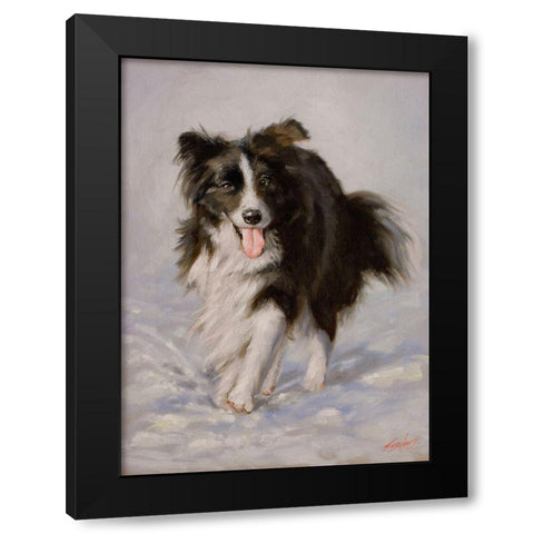52 Black Modern Wood Framed Art Print by Silver, John