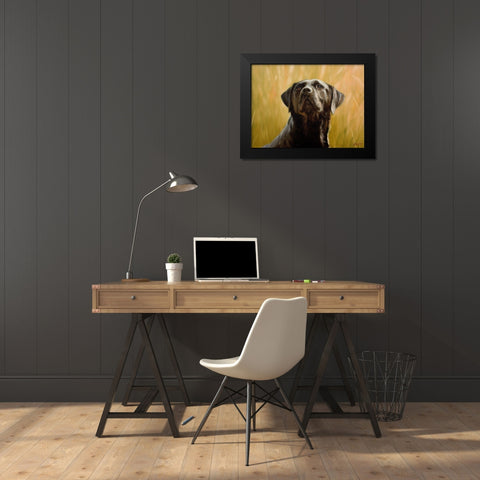 057b Black Modern Wood Framed Art Print by Silver, John