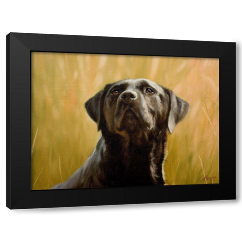 057b Black Modern Wood Framed Art Print with Double Matting by Silver, John