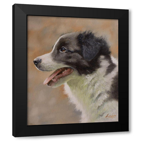 D064 Black Modern Wood Framed Art Print with Double Matting by Silver, John