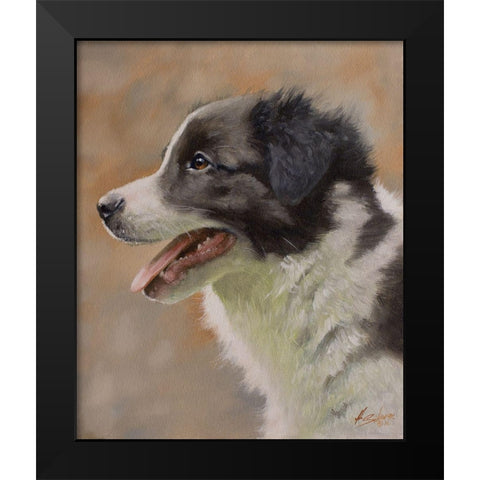 D064 Black Modern Wood Framed Art Print by Silver, John