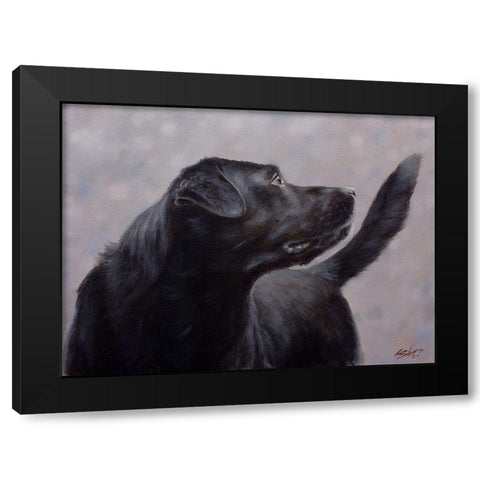 D070 Black Modern Wood Framed Art Print with Double Matting by Silver, John
