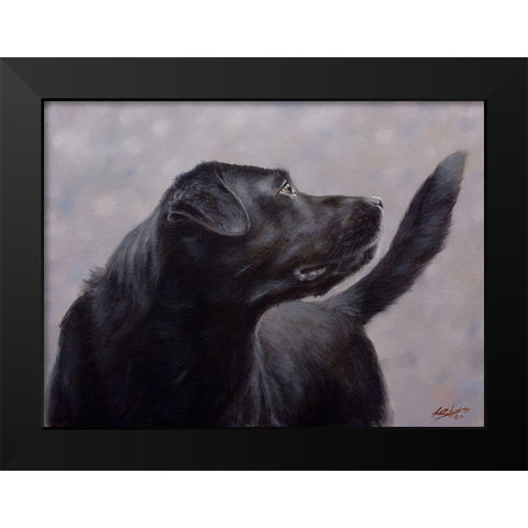 D070 Black Modern Wood Framed Art Print by Silver, John
