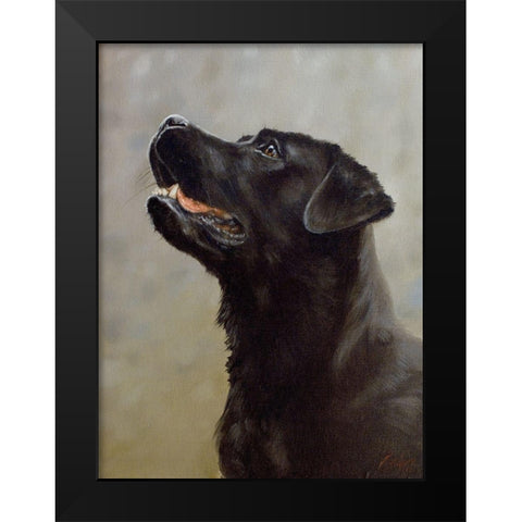 D072b Black Modern Wood Framed Art Print by Silver, John