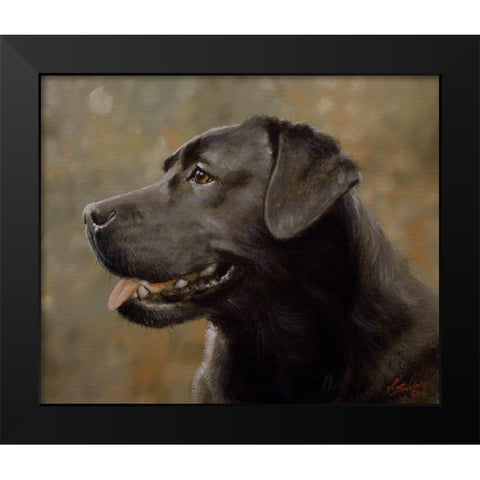 D074 Black Modern Wood Framed Art Print by Silver, John