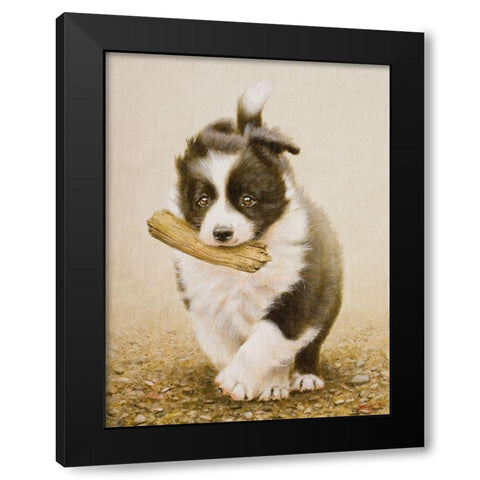 222 Black Modern Wood Framed Art Print by Silver, John