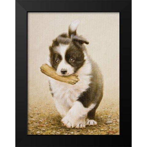 222 Black Modern Wood Framed Art Print by Silver, John