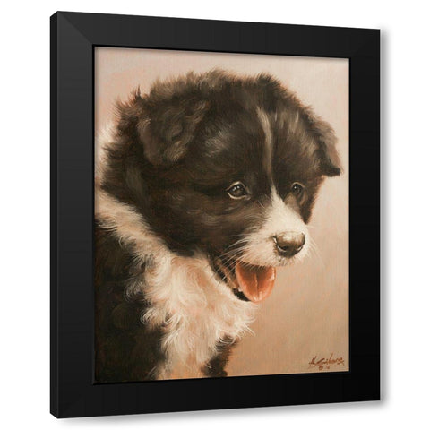 307 Black Modern Wood Framed Art Print by Silver, John