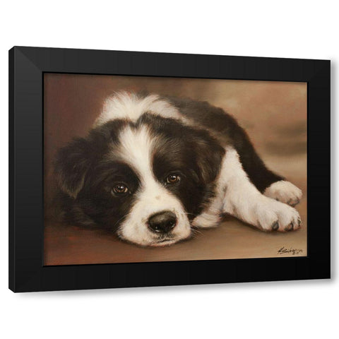 313 Black Modern Wood Framed Art Print by Silver, John