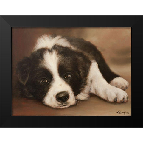 313 Black Modern Wood Framed Art Print by Silver, John