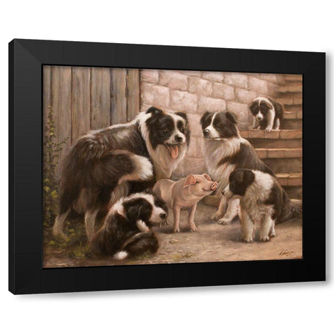 326 Black Modern Wood Framed Art Print with Double Matting by Silver, John