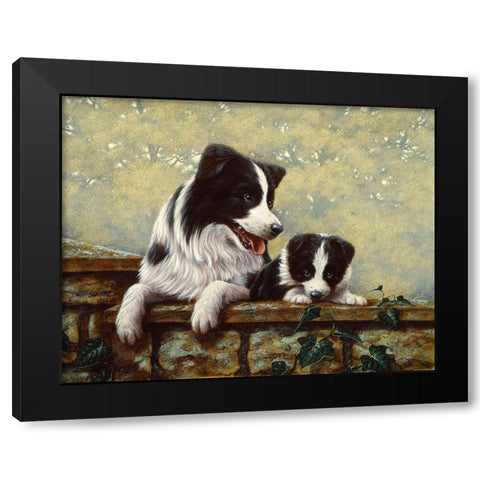 Js68-A Black Modern Wood Framed Art Print by Silver, John