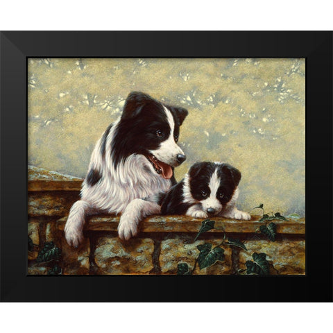 Js68-A Black Modern Wood Framed Art Print by Silver, John