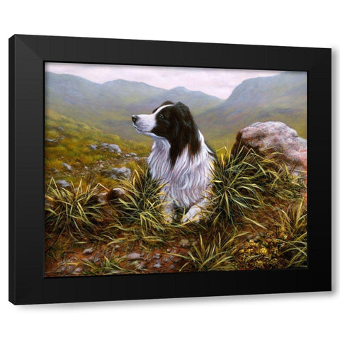 Js74-C Black Modern Wood Framed Art Print by Silver, John