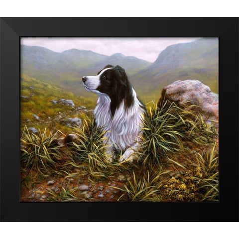 Js74-C Black Modern Wood Framed Art Print by Silver, John