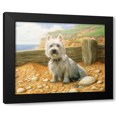 Js136-B Black Modern Wood Framed Art Print with Double Matting by Silver, John