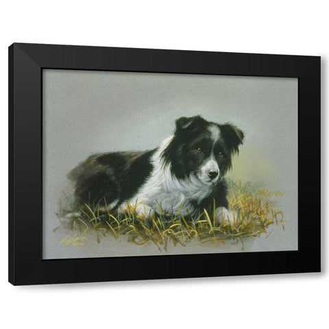 Js128-A Black Modern Wood Framed Art Print with Double Matting by Silver, John