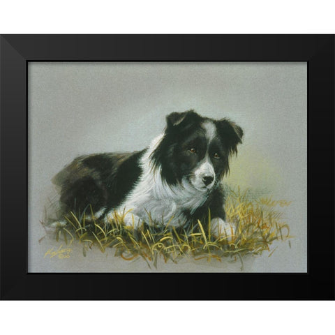 Js128-A Black Modern Wood Framed Art Print by Silver, John