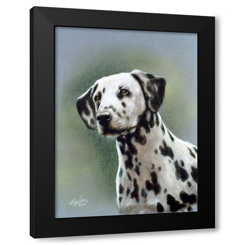 Js124-B Black Modern Wood Framed Art Print with Double Matting by Silver, John