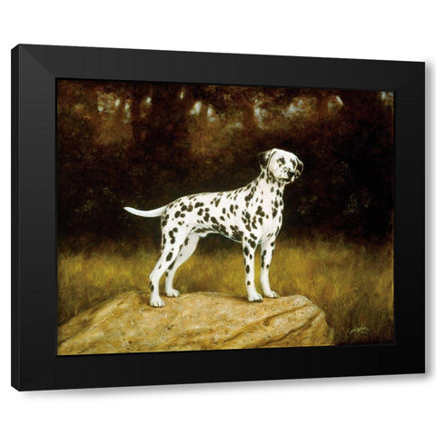 Js118-A Black Modern Wood Framed Art Print with Double Matting by Silver, John