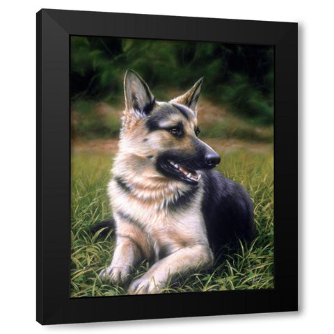 Js90-A Black Modern Wood Framed Art Print by Silver, John