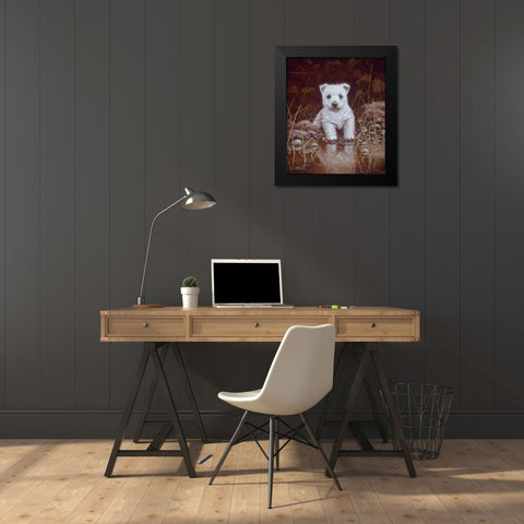 Js116-A Black Modern Wood Framed Art Print by Silver, John