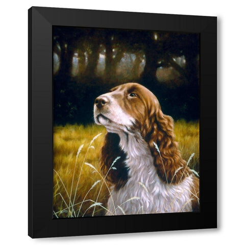 Js114-B Black Modern Wood Framed Art Print by Silver, John