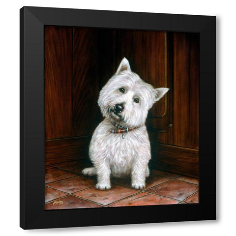 Js105-A Black Modern Wood Framed Art Print with Double Matting by Silver, John