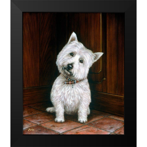 Js105-A Black Modern Wood Framed Art Print by Silver, John