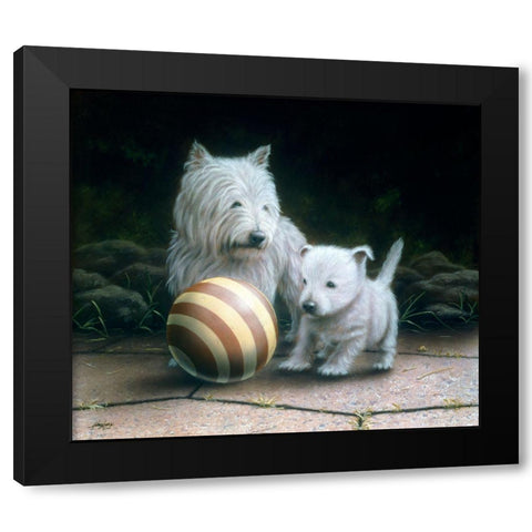Js103-A Black Modern Wood Framed Art Print by Silver, John