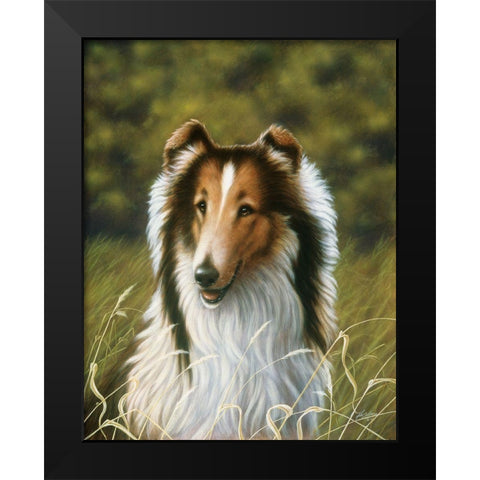 Js89-A Black Modern Wood Framed Art Print by Silver, John