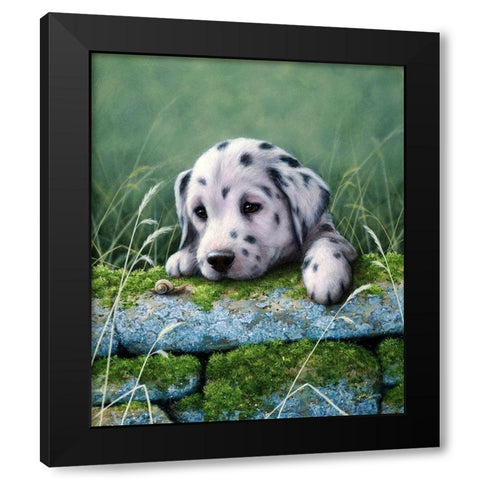 Js86-B Black Modern Wood Framed Art Print by Silver, John