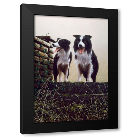 Js49-A Black Modern Wood Framed Art Print by Silver, John