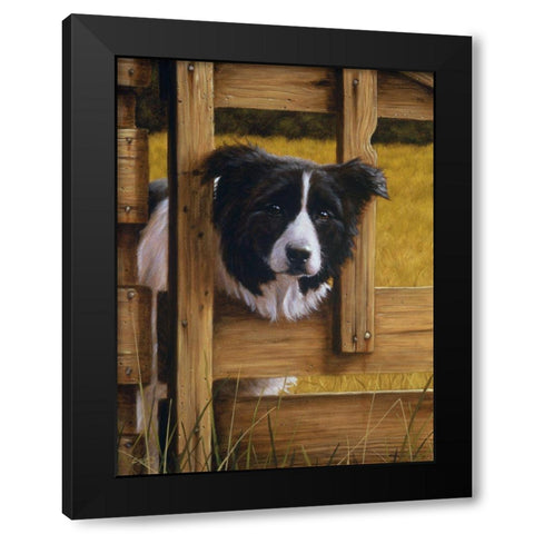 Jsm1-B Black Modern Wood Framed Art Print with Double Matting by Silver, John