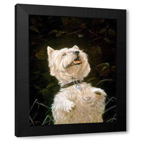 Js108-A Black Modern Wood Framed Art Print by Silver, John