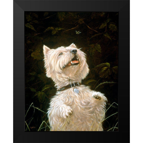Js108-A Black Modern Wood Framed Art Print by Silver, John